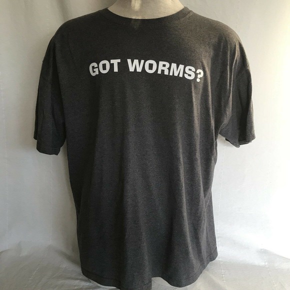 Got Worms Mens X-Large T-Shirt Six Flags Fright Night Coffin Of Fear Hal… - Picture 2 of 4